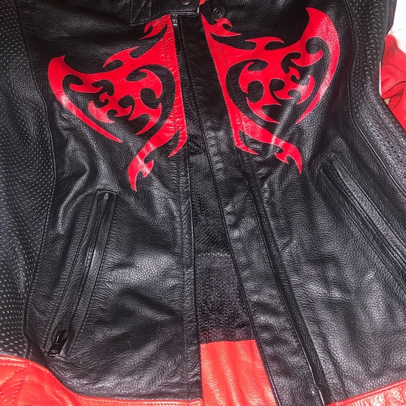 🔥  Akoury Genuine Leather Motorcycle Jacket – Vintage Biker Style 🔥 - Picture 7 of 14